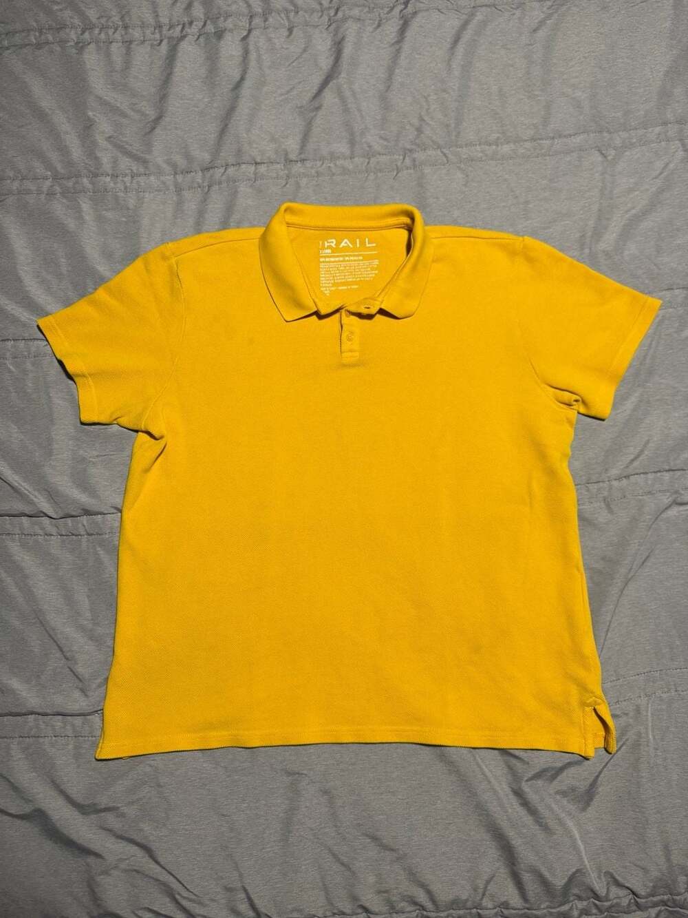 The Rail Men's Yellow Short Sleeve Pique Polo Shirt